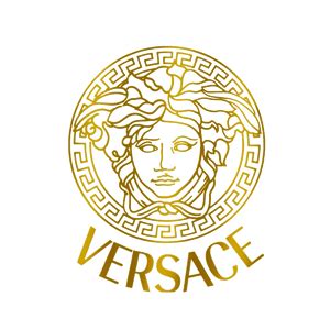 Versace full logo gold transparent PNG 